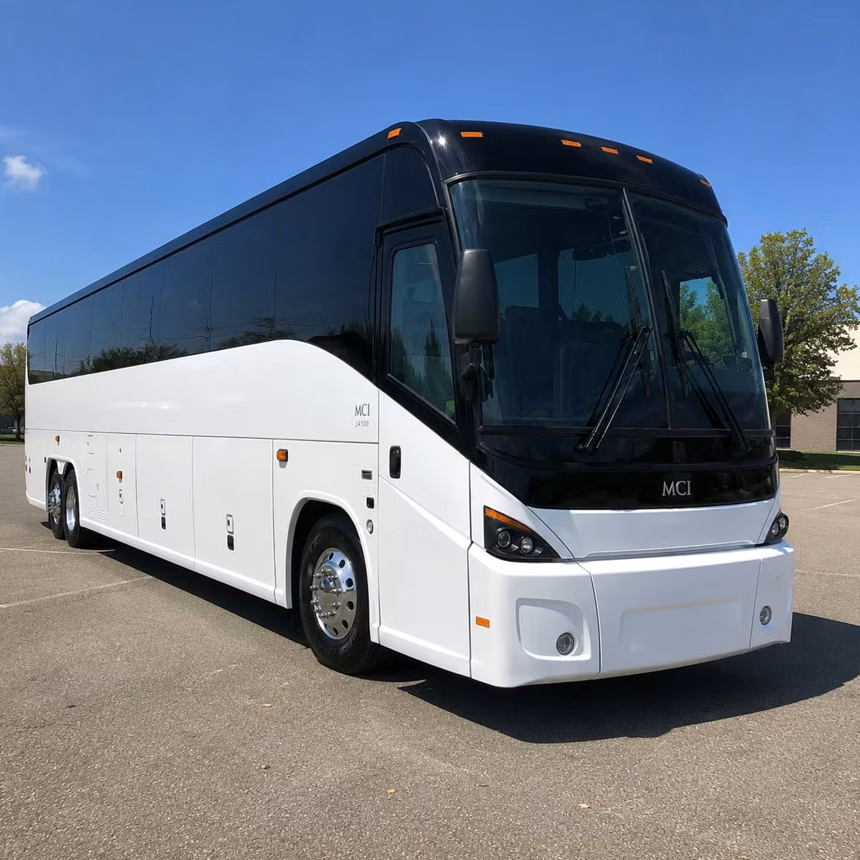 erie charter bus rental exterior