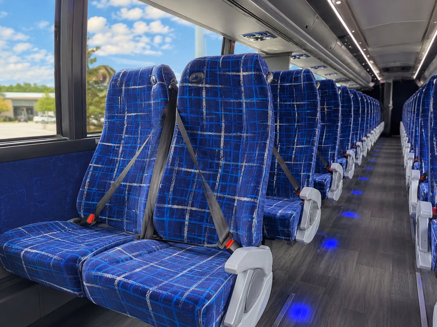 erie charter bus rental interior